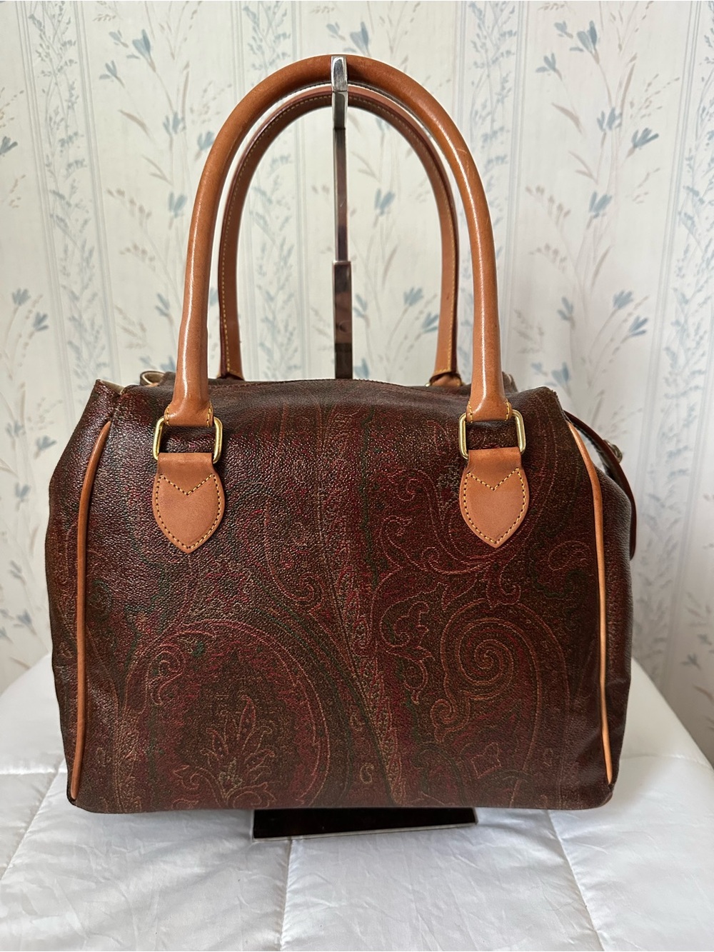 Etro Paisley Leather Satchel